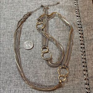 Vintage LIA SOPHIA Silver and Gold Multi-Layer Necklace MAKE ME AN OFFER!